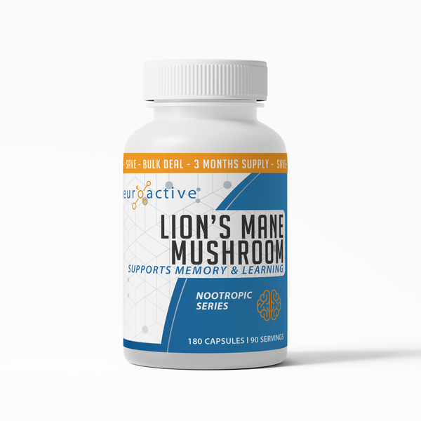 NeuroActive - Lions Mane Mushroom (Bulk - 180 Capsules)