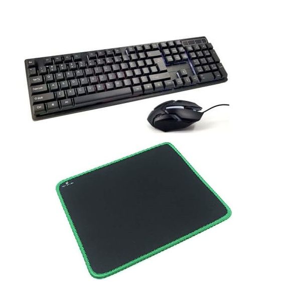 Wired FC-7088 Gaming Keyboard Mouse Combo LED Backlight with Mouse Pad