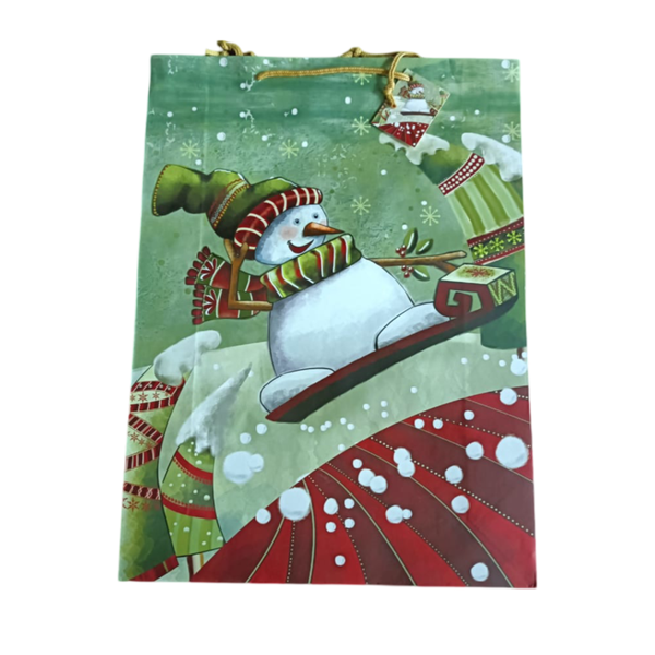Festive Snowman Gift Bag - Pack of 10