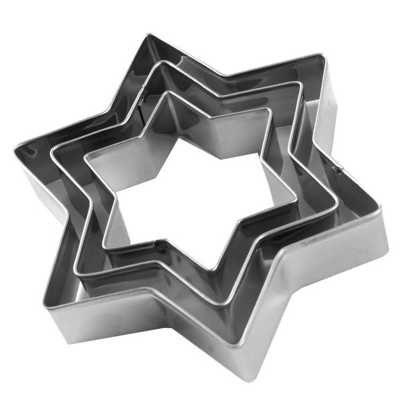 3 Pcs Stainless Steel Star Shape Cake Mold Baking Tool