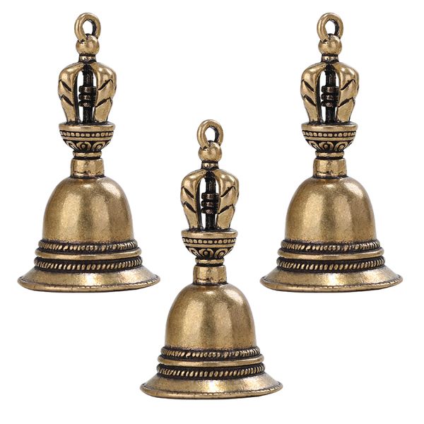 Home Multifunctional Hand Held Bronze Dinner Call Bell 5cm