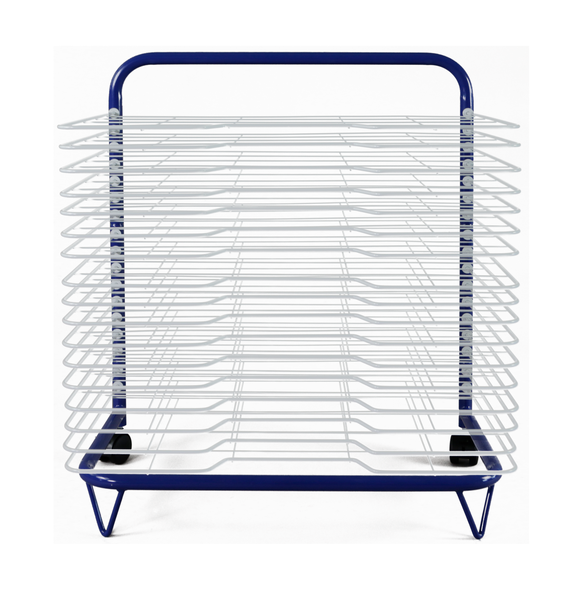 Large Paint Art Drying Rack on Wheels - 17 Racks (A2 Paper Size) - Mobile