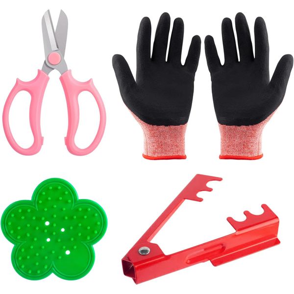4 Pcs Rose Tool Set Stripper Flower Thorn Remover for Garden Floreria