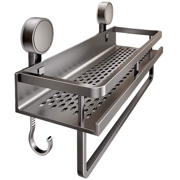 Suction Cup Storage Rack - Bathroom Storage Rack, Washbasin Storage Basket