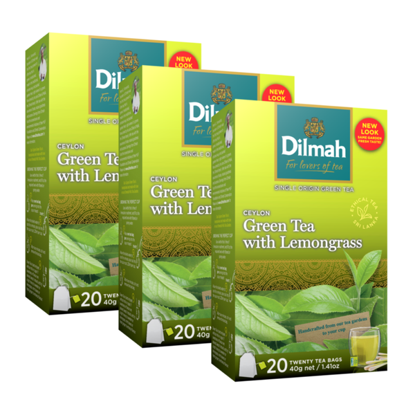 Dilmah - Ceylon Green Tea with Lemongrass - 60 Tagged Tea Bags
