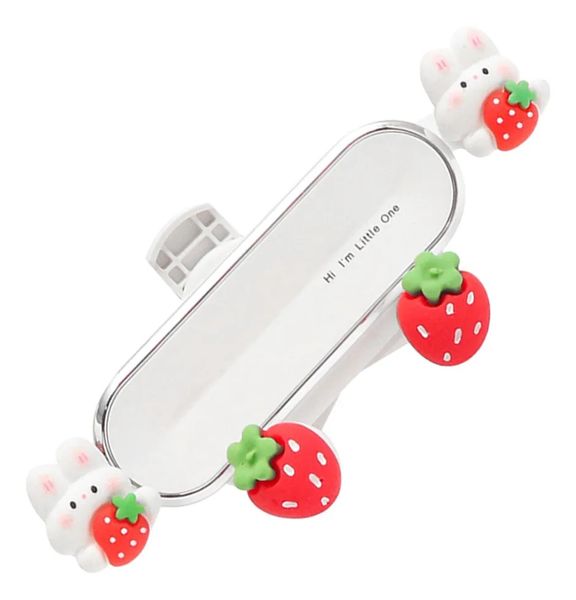 Lunperle Cute Car Phone Holder with Air Vent, White, Car Mobile Phone Stand