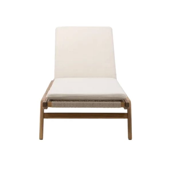 Oasis Wooden Sunbed with Cushion FSC Acacia, No Wheels