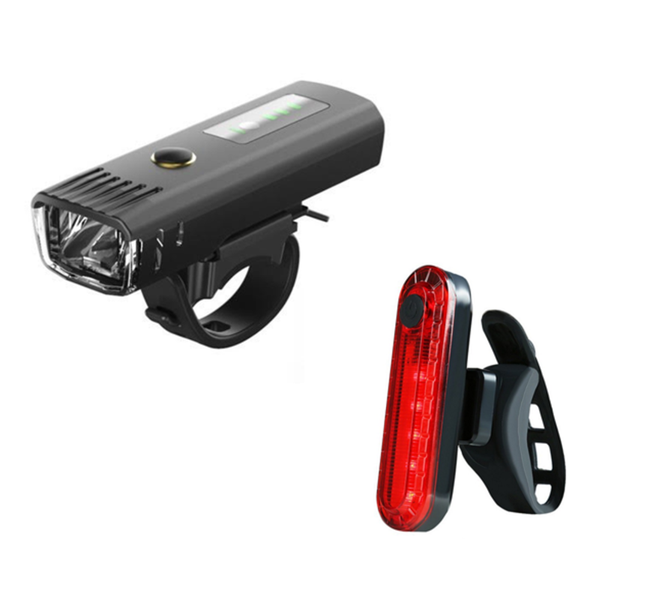 Bicycle Front &amp; Back Light Combo - Both USB Rechargeable