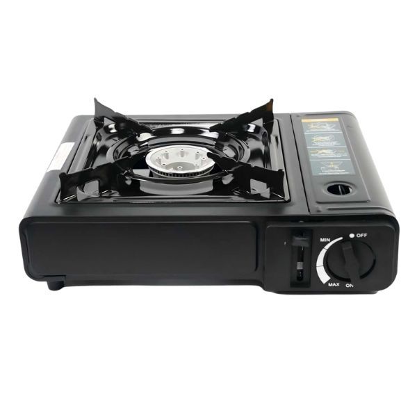 Portable Single Burner Gas Stove Camping Cooker - Black