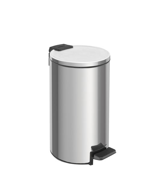 Tramontina stainless steel pedal trash bin &amp; removable internal bucket 12L