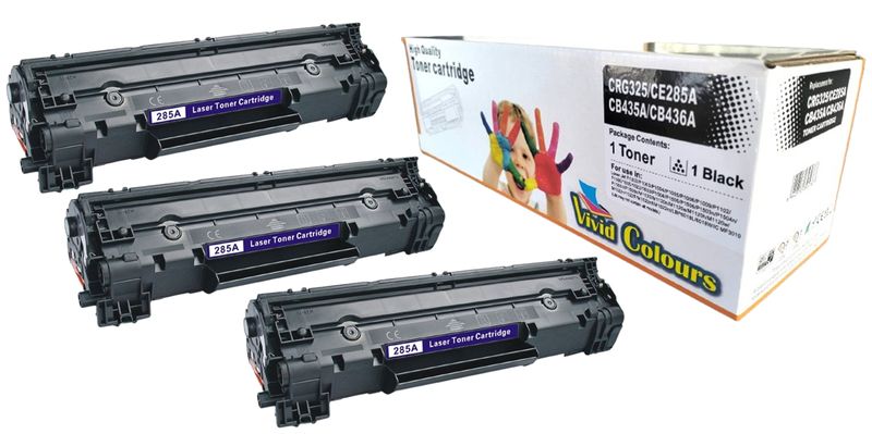Vivid Colours Compatible with HP 85A / Canon 725 /CE285A Toner Cartridge X3