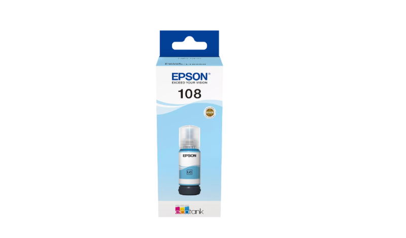 EPSON 108 EcoTank Light Cyan ink bottle