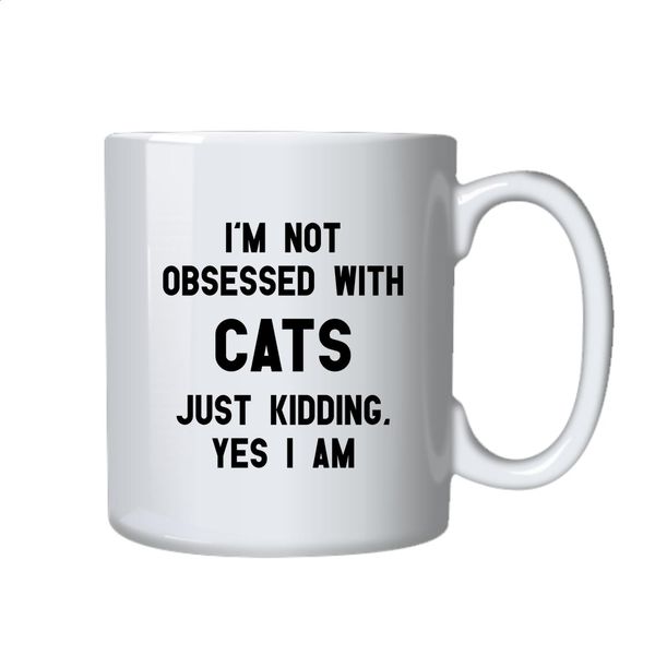 Cats Coffee Mug - Makes a Great Gift for Cat Lovers Birthday or Christmas