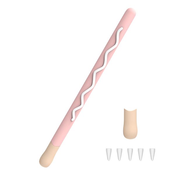 Cute Soft Silicone Case Sleeve Compatible with Apple Pencil 2nd Generation - Coffee