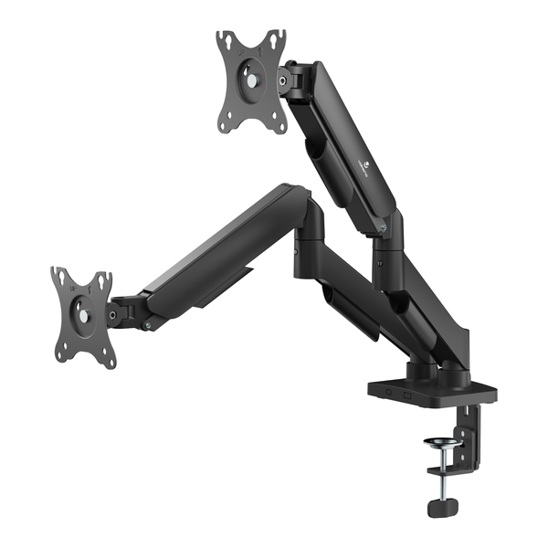 Volkano Full Motion Dual Monitor Desk Mount - Steel Series - 17" - 32