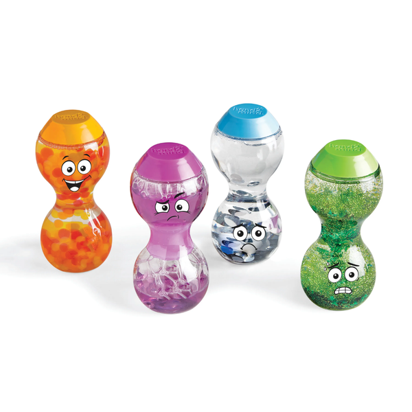 Hand2Mind - Express Your Feelings Sensory Bottles - Excited, Nervous 4pcs