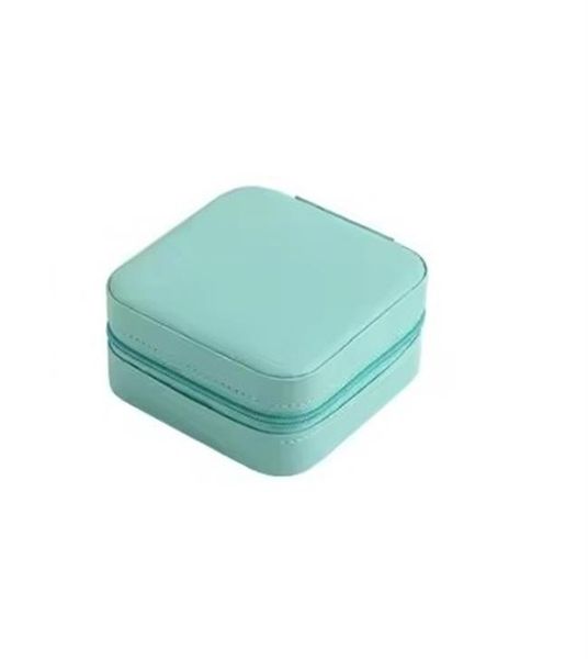 Portable Mini Travel PU Leather Zippered Luxury Jewelry Box