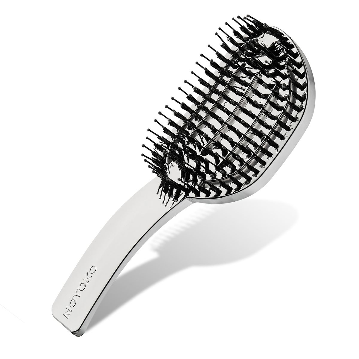 Moyoko Hailo Detangle & Styling Hair Brush Wet and Dry Hair Silver Shop Today. Get it
