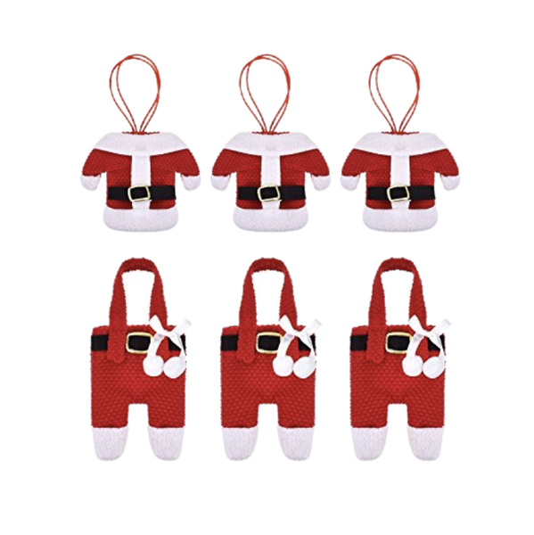 6-Piece Santa Suit Cutlery Holder Set