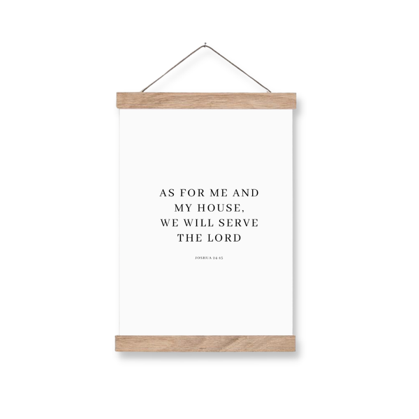 Purpose &amp; Proverbs - Fabric Hanging Art Print - As For Me And My House