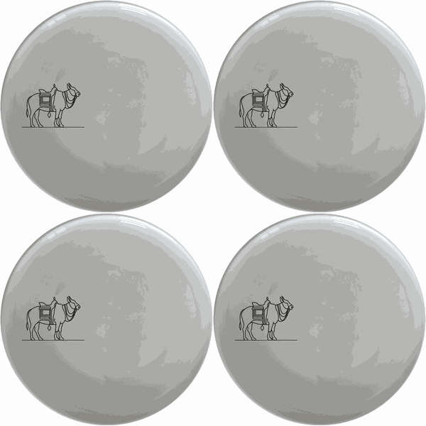 North Indian Cultural Imagery Dinner Plate Set of 4 - Range 1