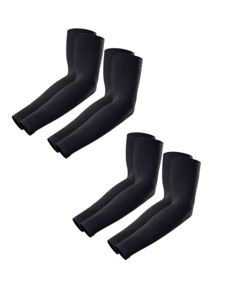 Sun Protection Arm Sleeves - Black 4 Pairs