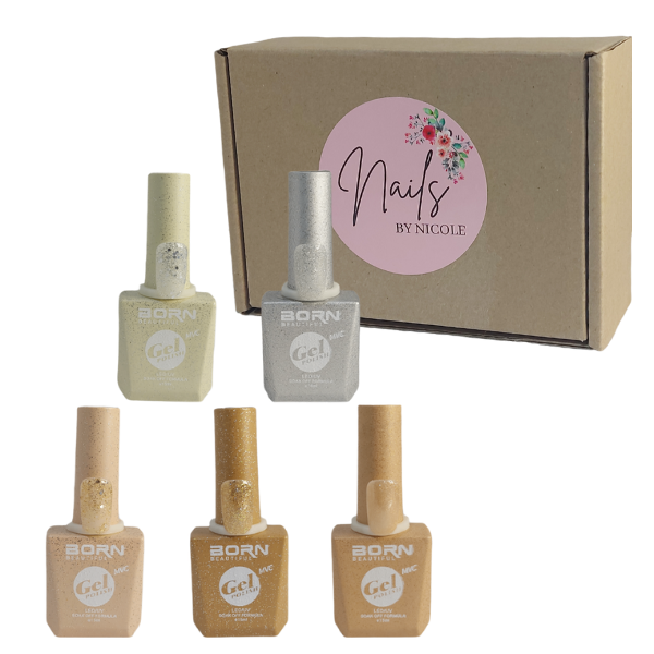 BB UV/LED Gel Nail Polish - Silver &amp; Gold - 5 Piece - Nails by Nicole
