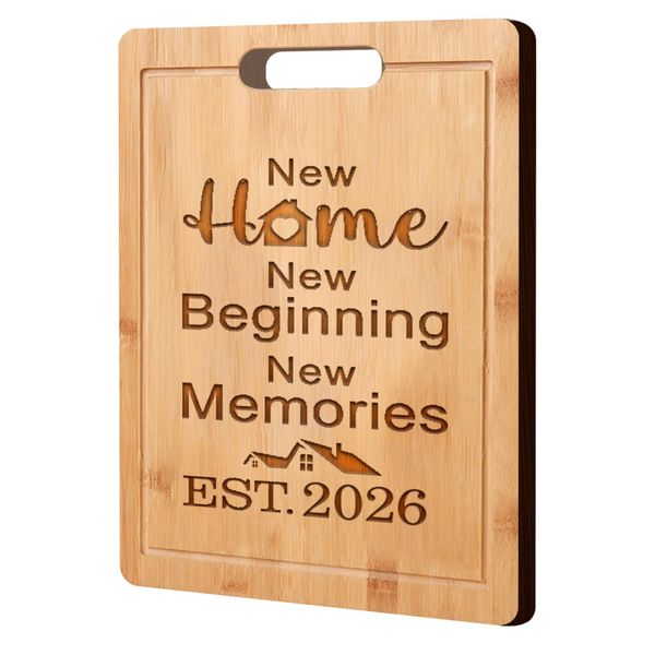 Engraved Bamboo Cutting Board Unique Housewarming Gifts for New Homeowners