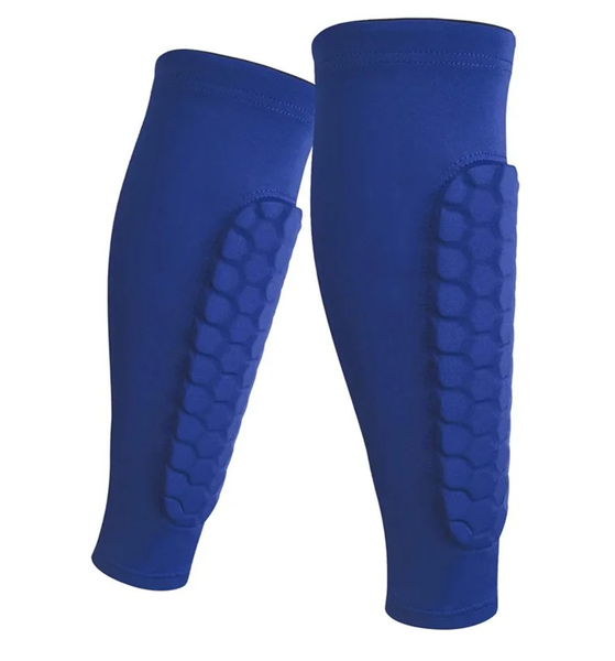 Shin Guards Honeycomb Sleeve Lightweight Breathable Blue L