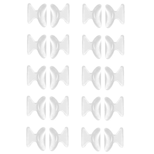 Butterfly Nose Pads - Transparent - Silicone - 1.8 mm Thick - For Glasses