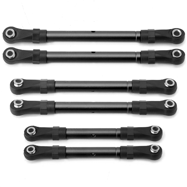 Pull Rod Link Tie Rod Steering Rod for Traxxas Hoss 4Wd Rc Car Black
