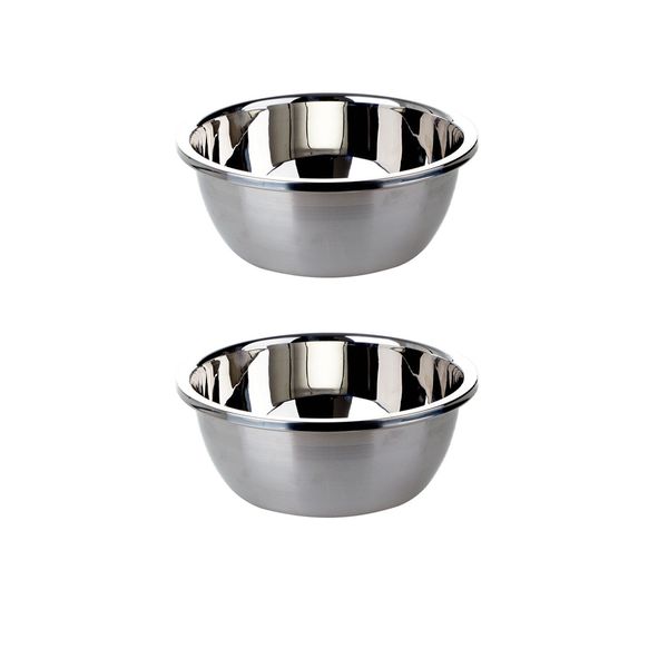 Upstairs Homeware Stainless Steel Mixing Bowl Set of 2 - 30 x 30 x 10.2 cm