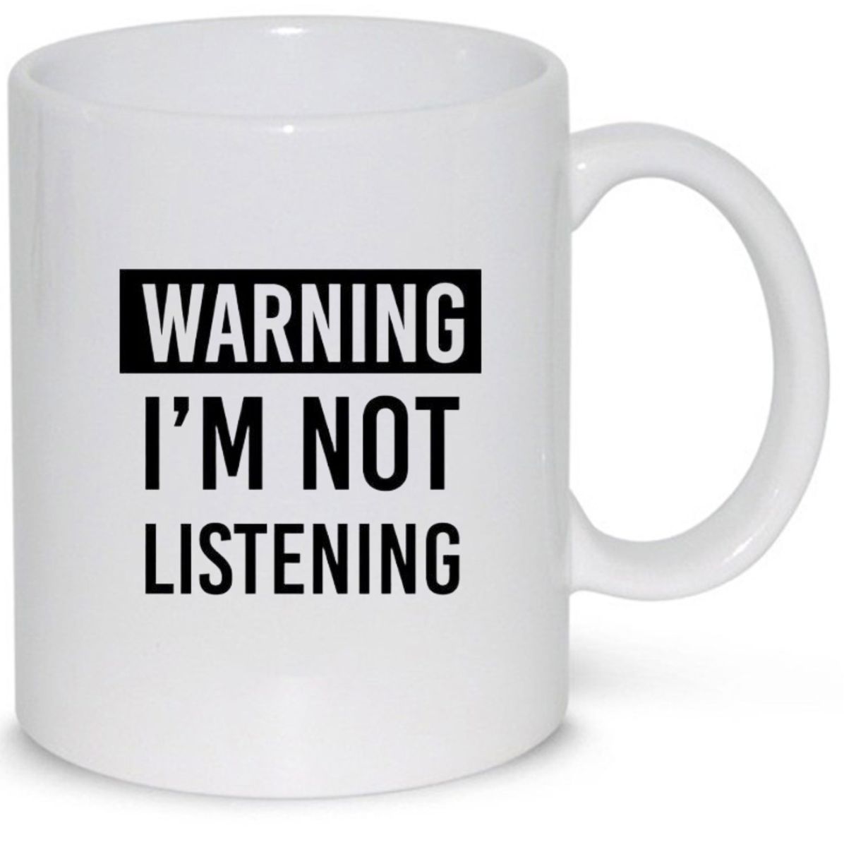 Warning I'm Not Listening v3 Birthday Christmas Office Colleague Gift ...