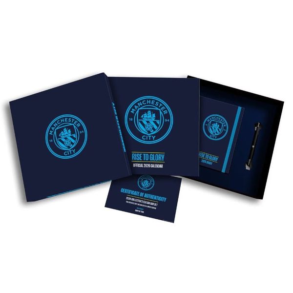 Manchester City FC 2026 Calendar/Diary/Pen in Musical Gift Box