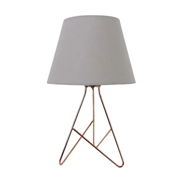 WHL&amp;E 7206 Rose Gold With White Table Lamp