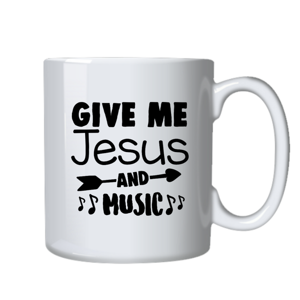 Music &amp; Jesus Christian Theme Birthday Christmas Gift Mug Cup 402