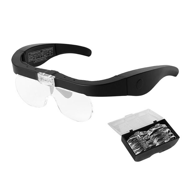 1.5X 2.5X 3.5X 5.0X USB Rechargeable Magnifying Glasses with LED Light