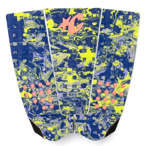 Creatures Italo Ferreira Lite Ecopure Surfboard Traction Pad - Dark Blue Lavender Lime Swirl
