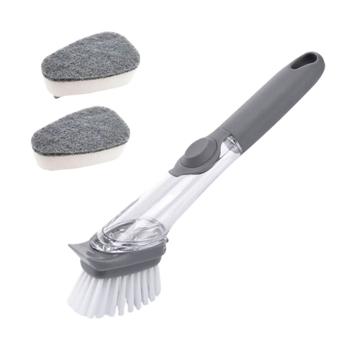 Medium White Automatic Soap Dispenser Cleaning Brush Utensil Brush