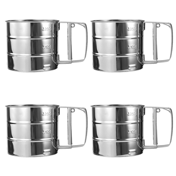 Baking Flour Sieve Food Strainer Stainless Steel Handheld Sieve