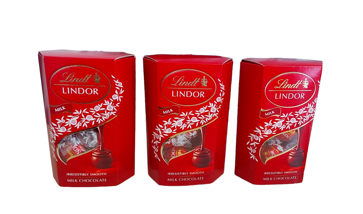 Lindt Lindor Milk Chocolate Truffles 125g x 3 Buy Online in South