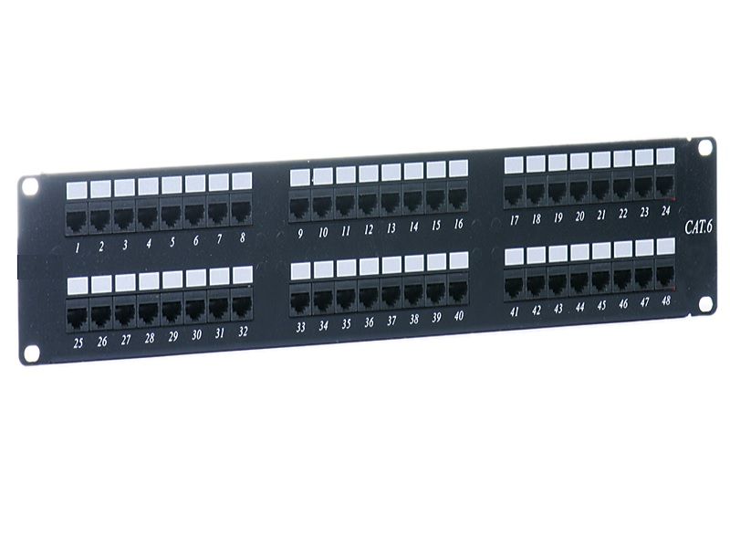 48-Port CAT6 Rack-Mount: Streamlined Network Connectivity