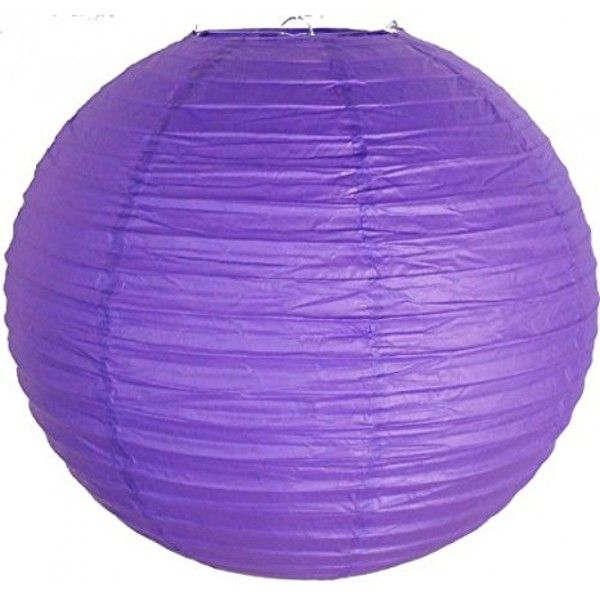 Round Paper Decoration Lantern - Purple