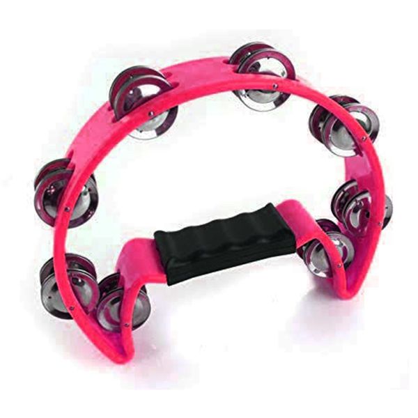 BK Purple Single Row Halfmoon Tambourine - 16 Jingles