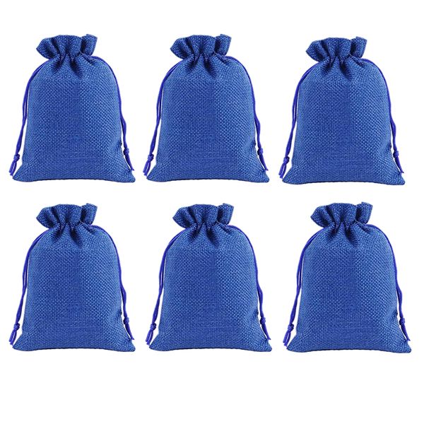 Craft Durable &amp; Reusable Jute Storage Bags With Double Strings 6pcs - 18cm