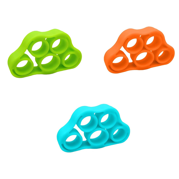 Grip Silicone Finger Resistance Bands - Enhance Hand Strength - Set of 3