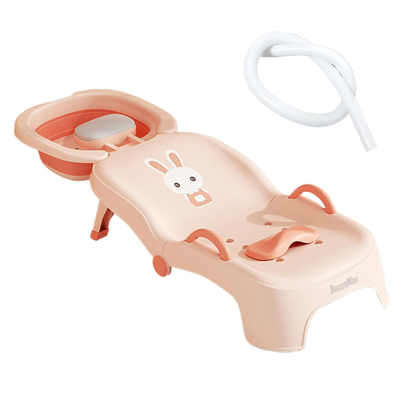 BezosMax Children Foldable Hair Washing Seat with Wide Base