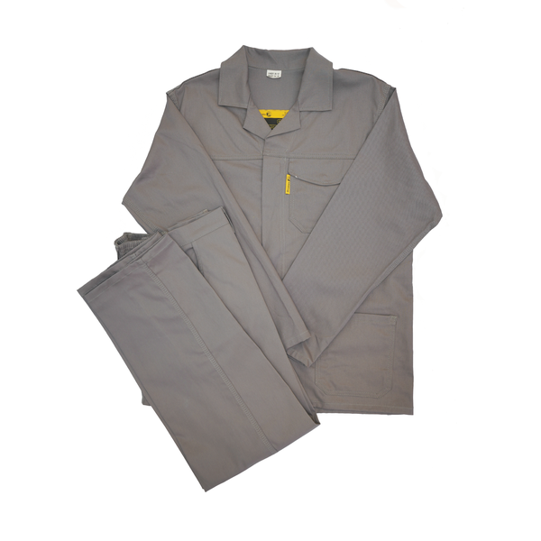 J54 100% Cotton 2 Piece Conti Suit Grey