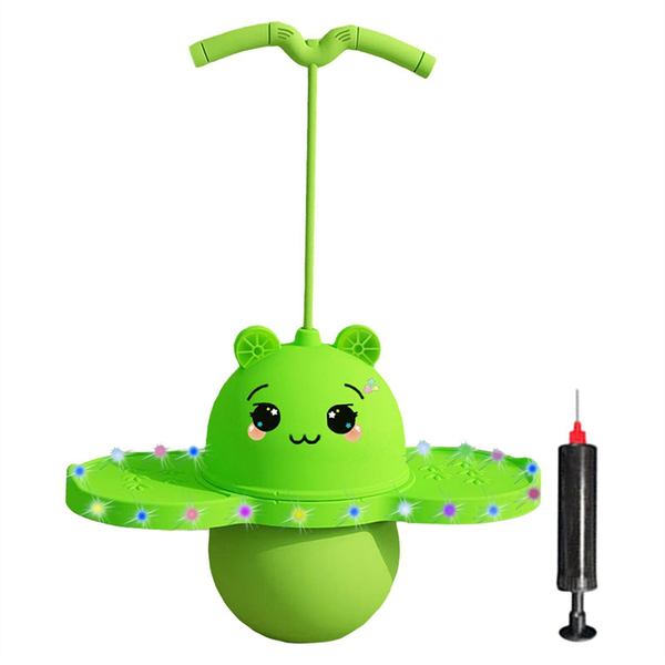 Pogo Ball With Handle Board Bouncing Ball Green