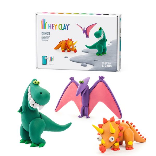 Hey Clay - Modelling Air-Dry Clay with Fun Interactive App - 3 Dinosaurs